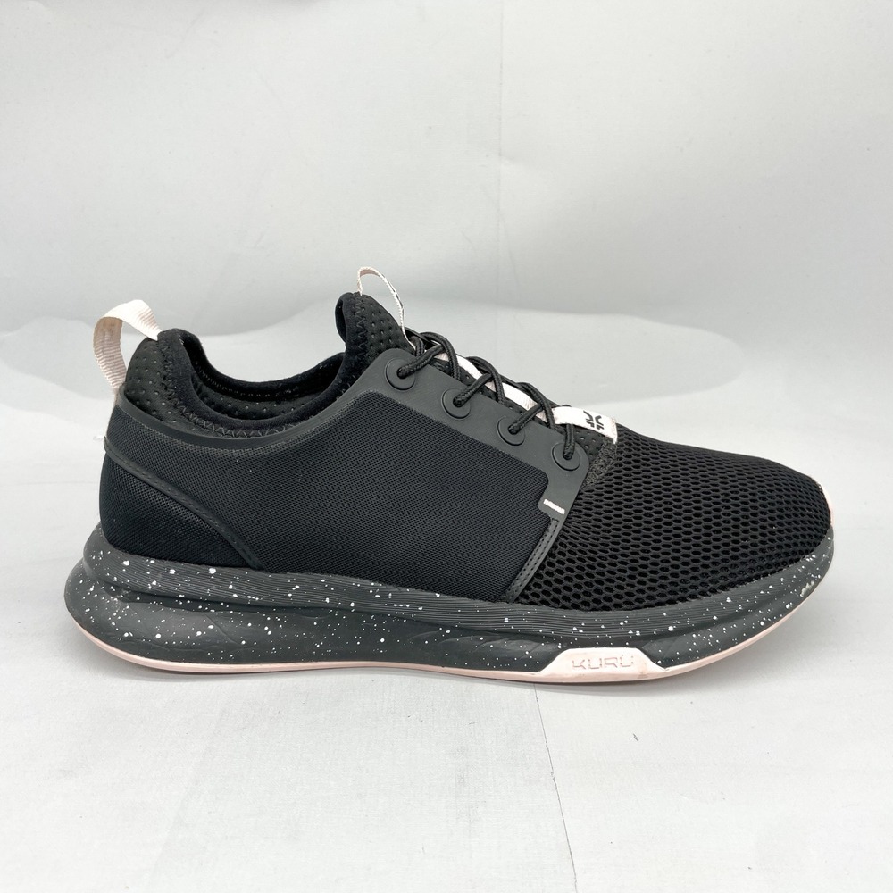 Kuru Atom Women 10.5 Black Pink Speckled Orthopedic Athletic Walking Sneakers